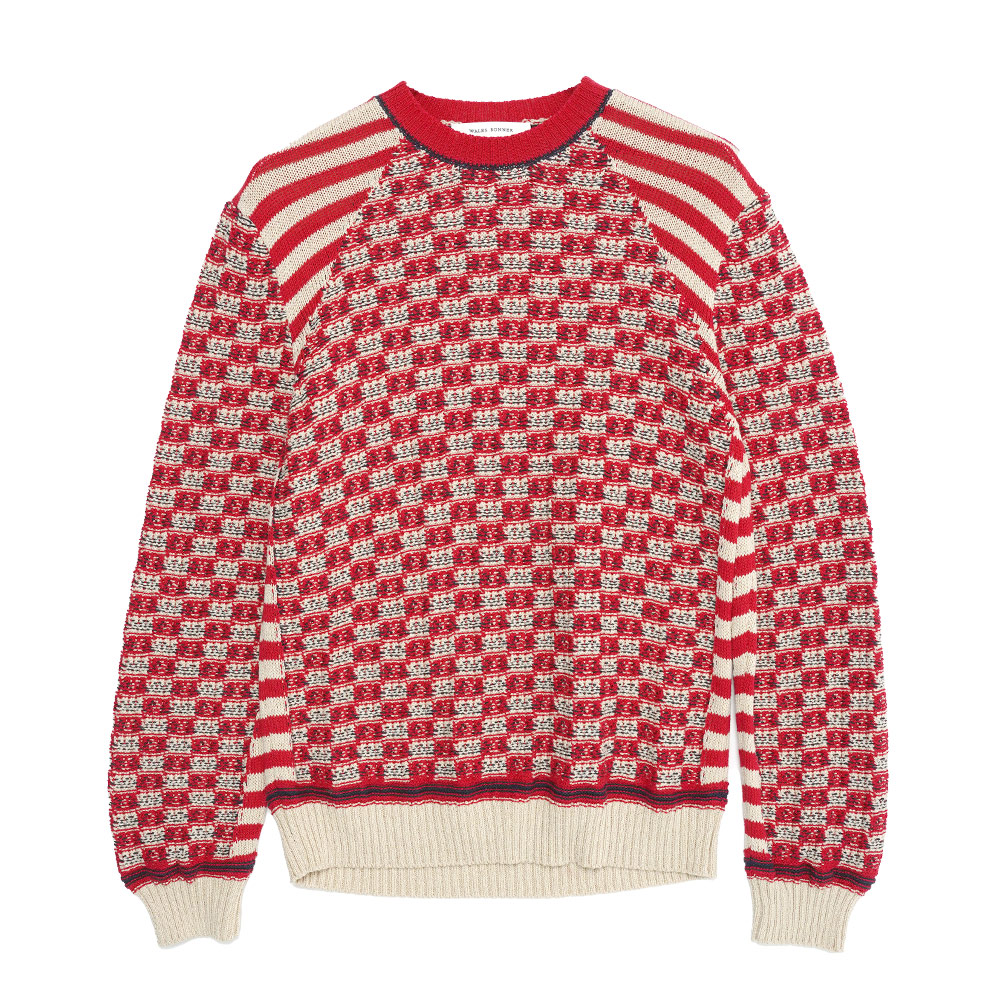 UNITY SWEATER RED&IVORY