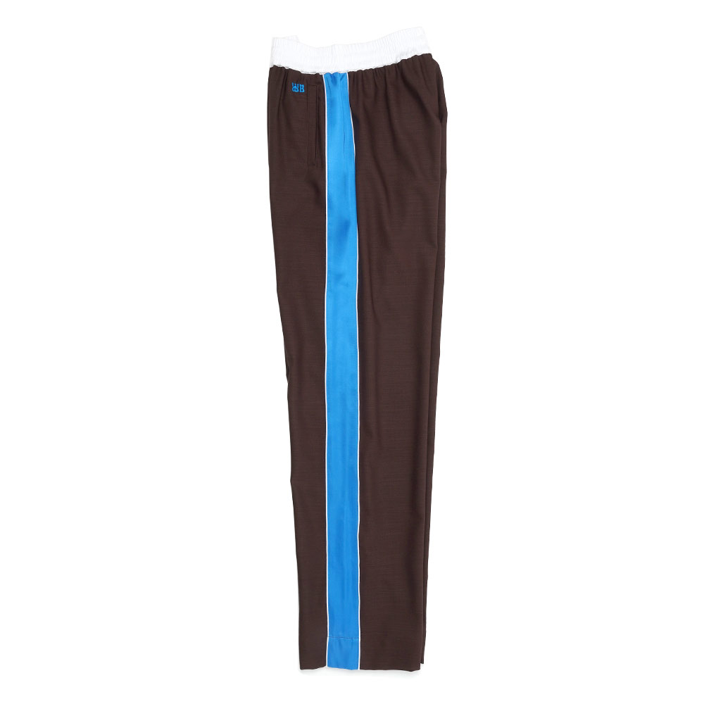 COURAGE TROUSERS DARK BROWN AND BLUE