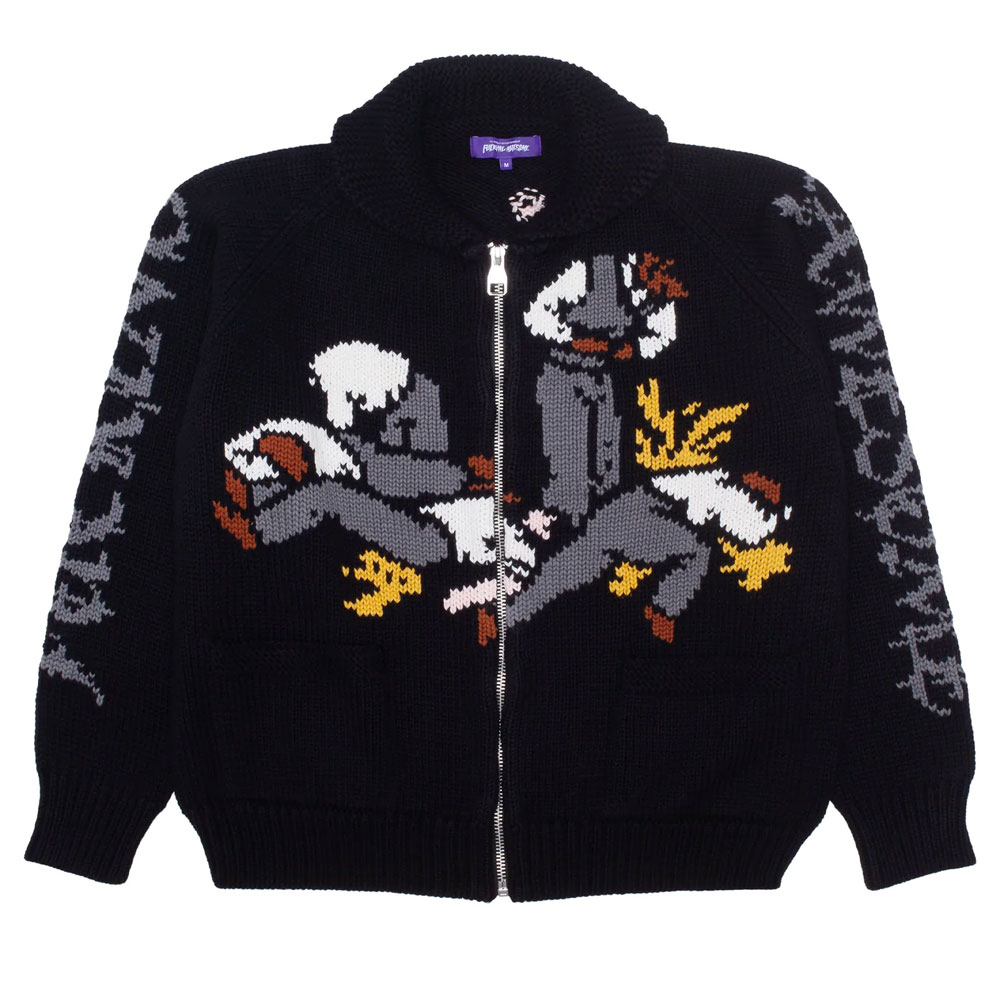 US YOU THEM COWICHAN CARDIGAN BLACK _