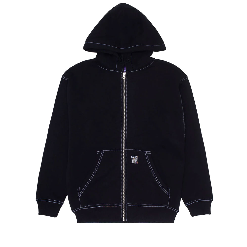 LESSER GOD ZIP UP HOODIE BLACK _