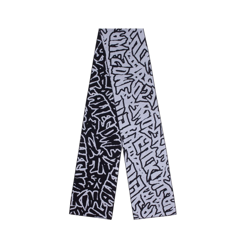 STICKER STAMP SCARF BLACK _