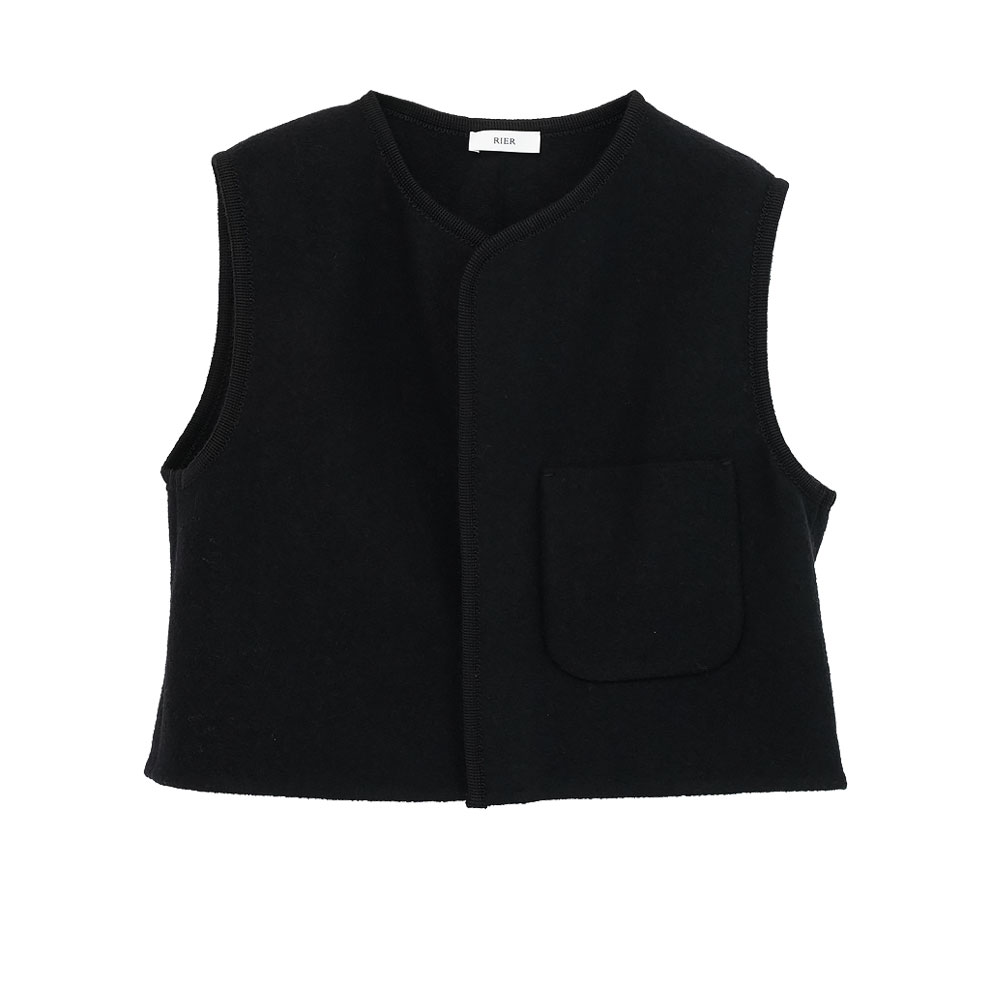 WALKER GILET UTILITY BLACK FELTED LIGHT