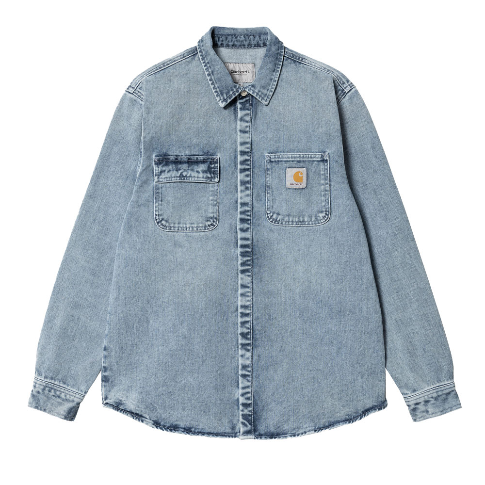 SALINAC SHIRT JAC BLUE LIGHT USED WASH _