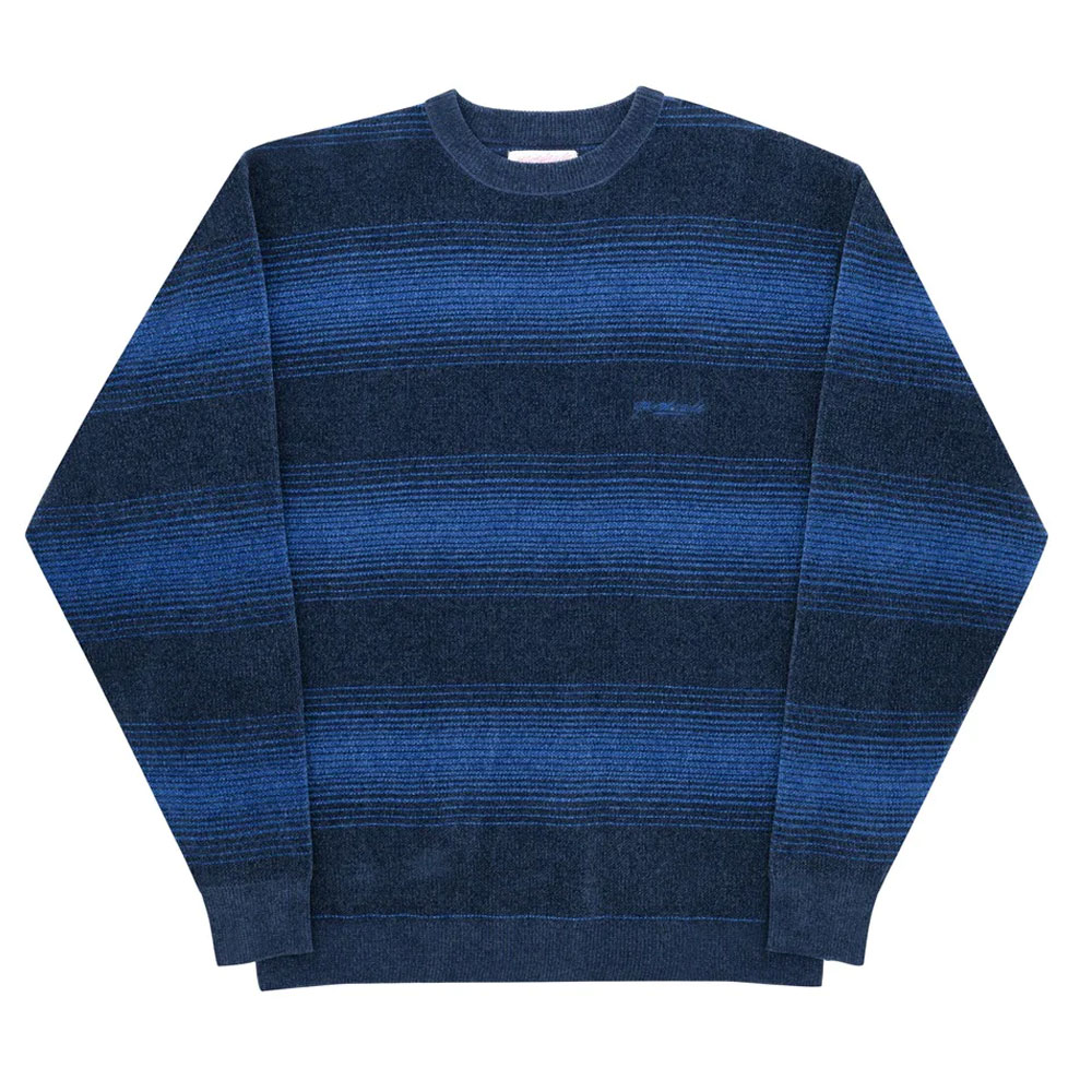 CHENILLE RIPPLE KNIT NAVY/BLUE