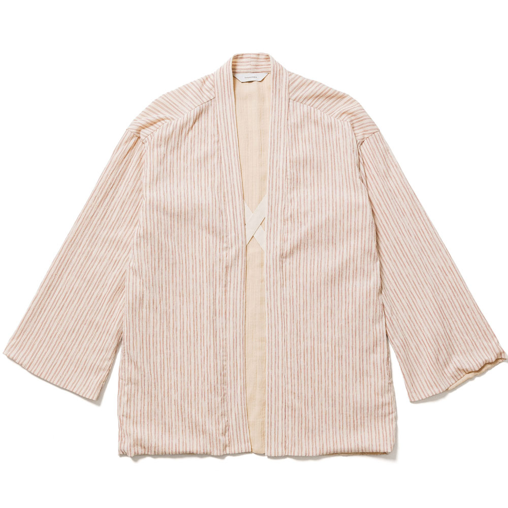 YOURYU HAORI OFF WHITE×RED STRIPE