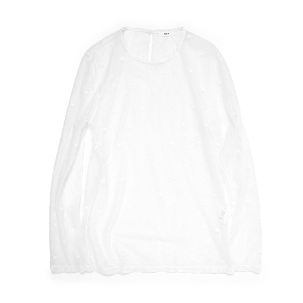 T-SHIRT TULLE WHITE FLOWERS TULLE _