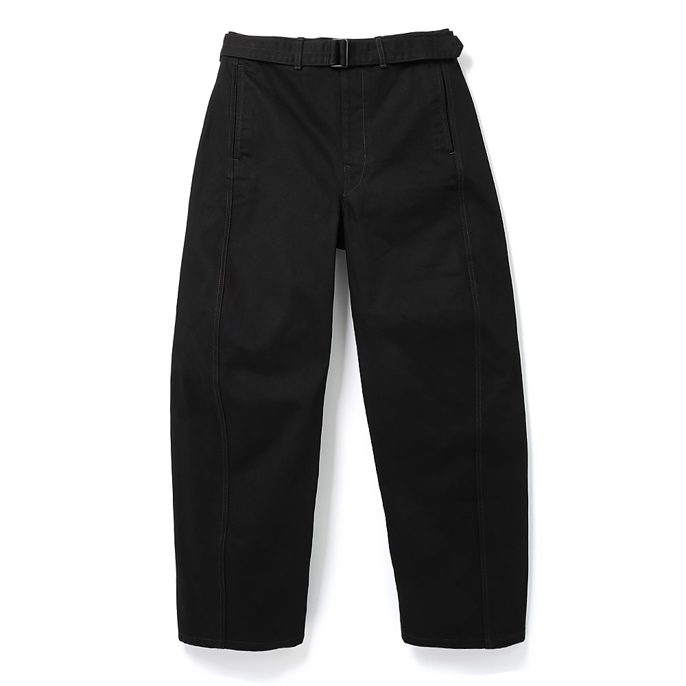 TWISTED BELTED PANTS BLACK
