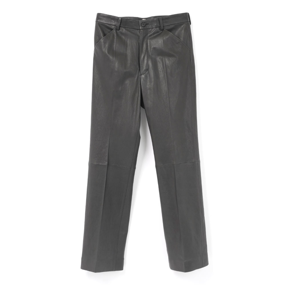 TEXTURED LAMB LEATHER PANTS BLACK A26SP02BL
