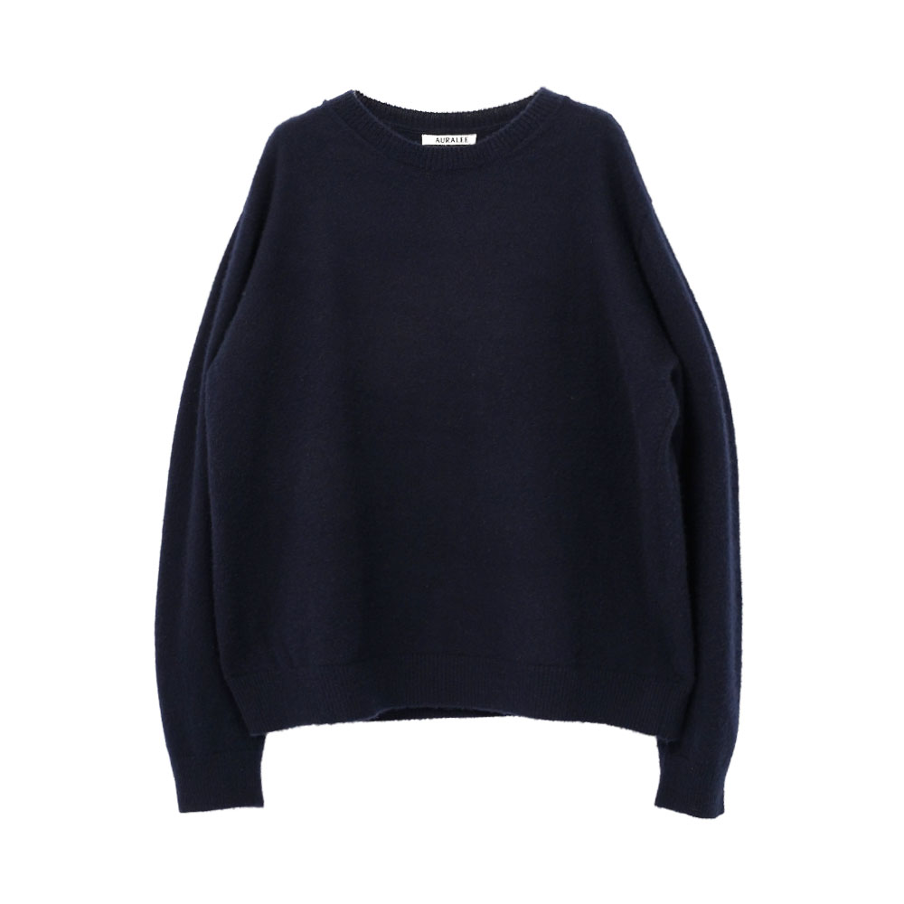 BRUSHED CASHMERE COTTON KNIT P/O DARK NAVY A26SP02CC