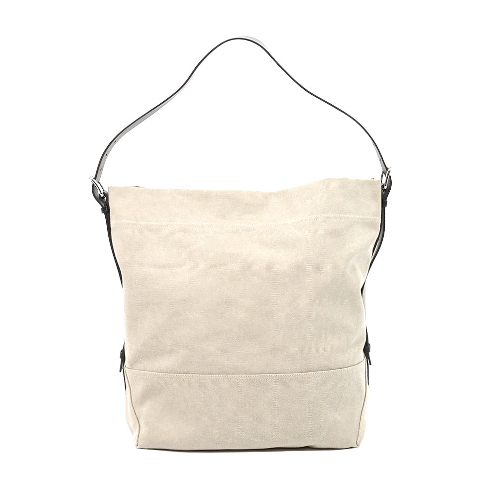 BELTED TOTE BAG DARK LINEN