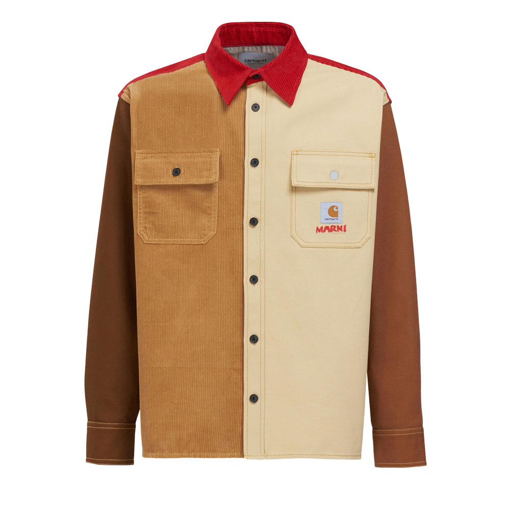 MARNI × CARHARTT WIP BIO COTTON COLOR BLOCK OVERSHIRT MULTI_