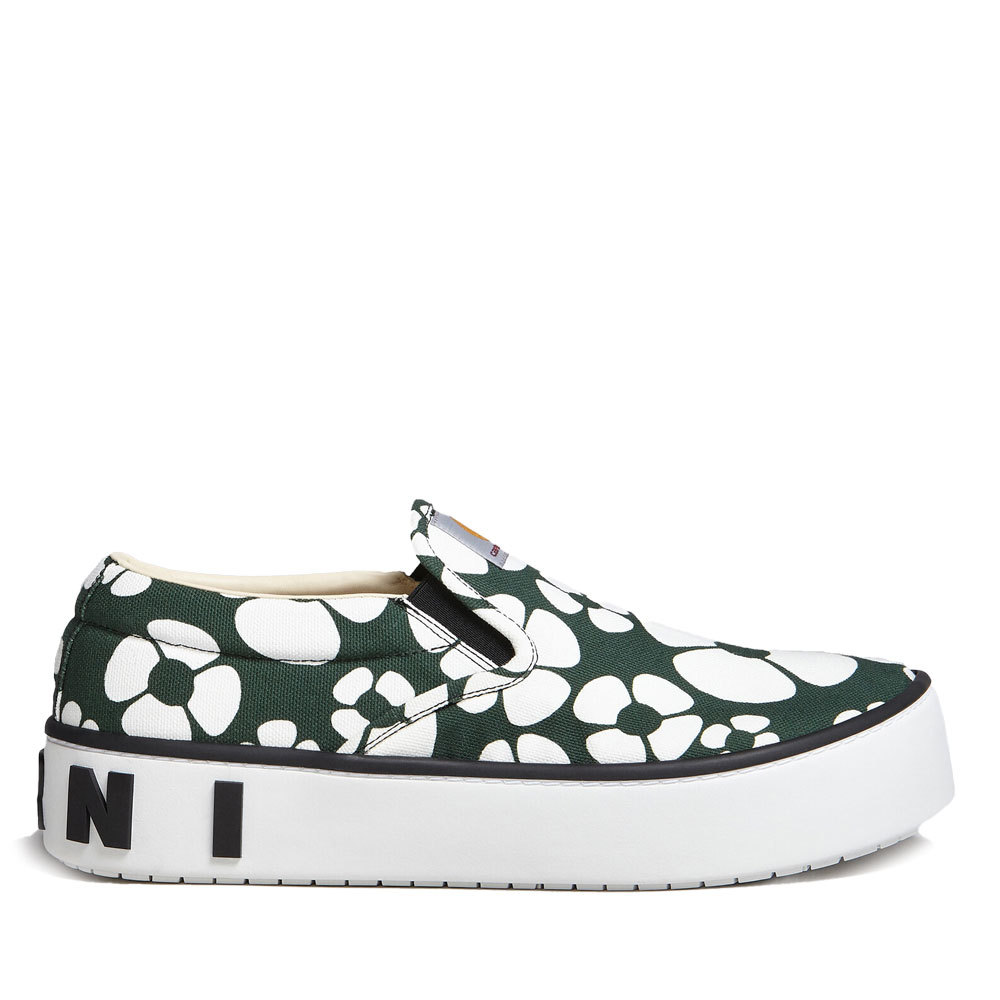 MARNI × CARHARTT WIP SLIP-ON SNEAKERS GREEN _