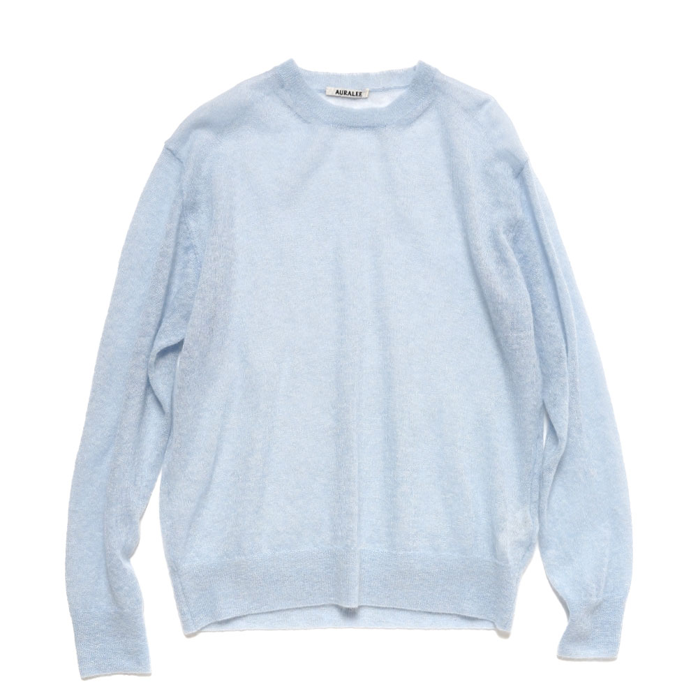 KID MOHAIR SHEER KNIT P/O LIGHT BLUE