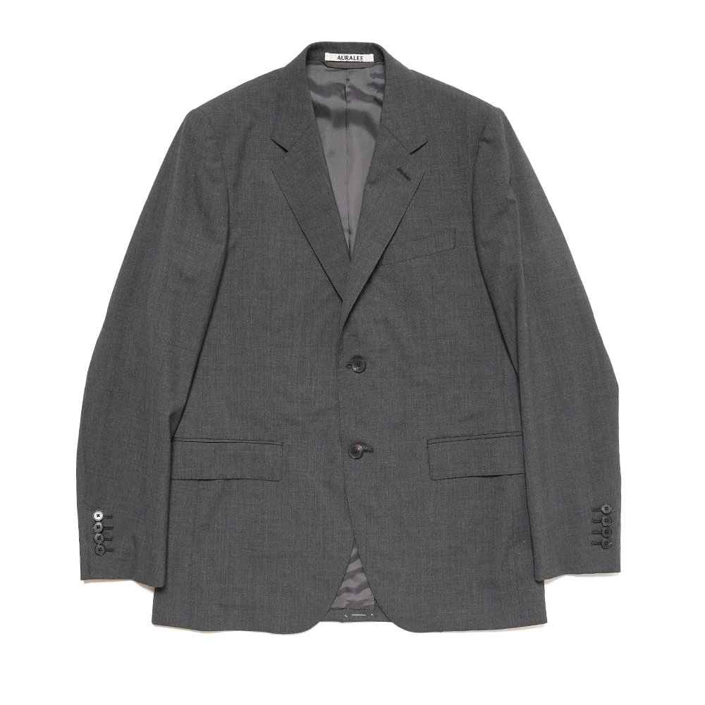 SUPER FINE TROPICAL WOOL JACKET TOP CHARCOAL _