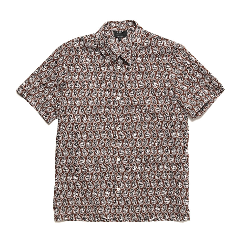 PAISLEY SHORT SLEEVE SHITRS BROWN