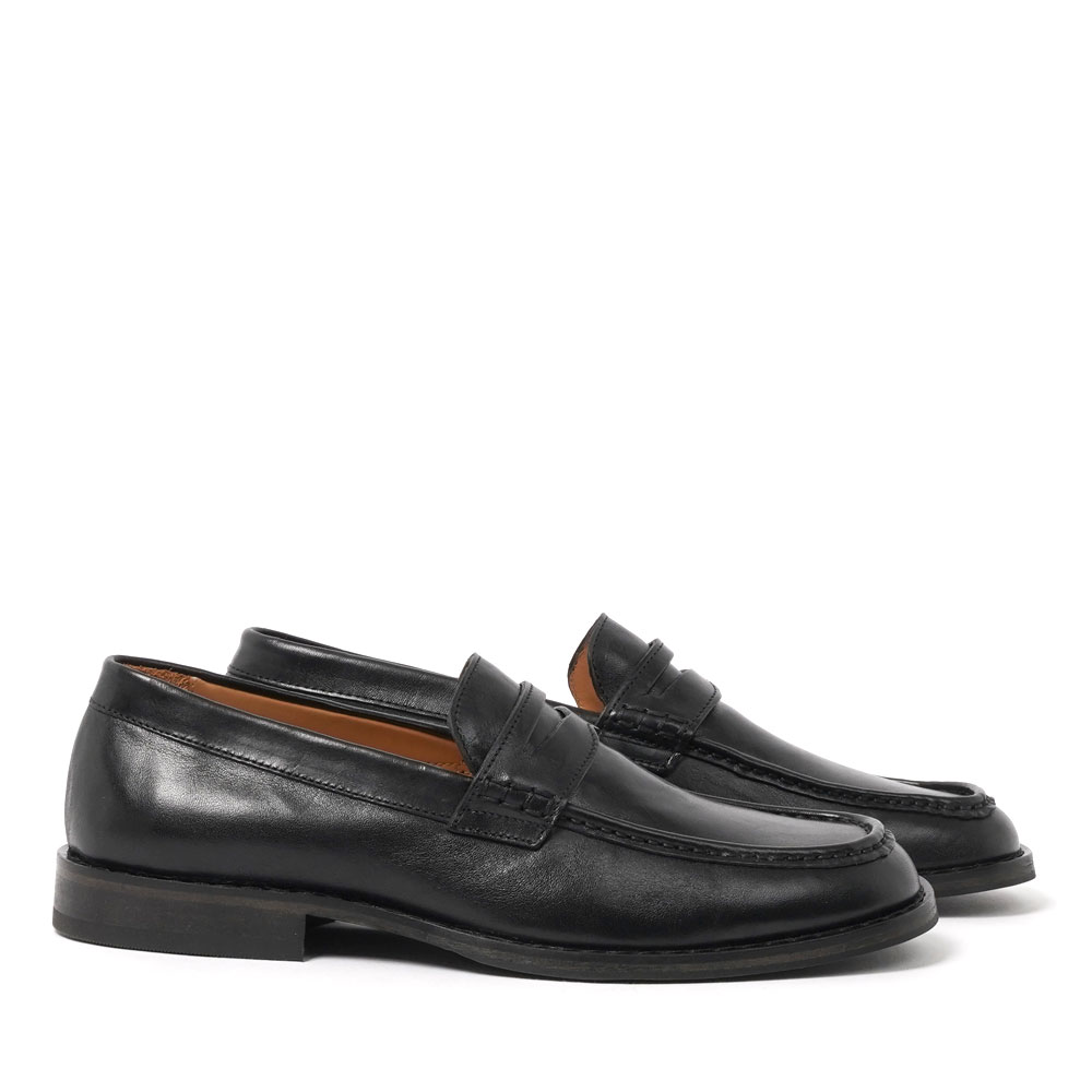 LIGHT LOAFER TRUE DYED BLACK LEATHER