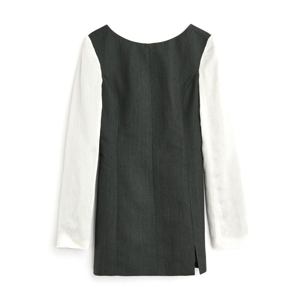 FIRM DRESS SHARK PINSTRIPE HERRINGBONE