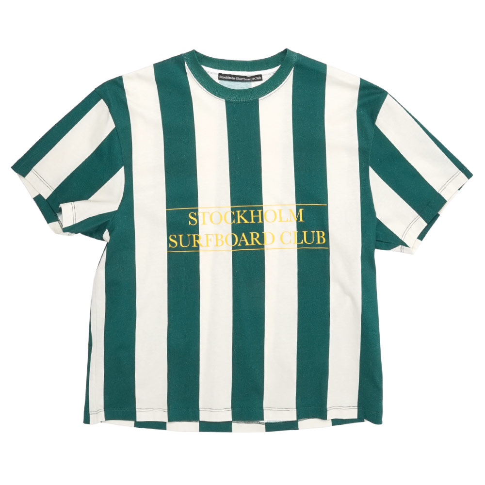 BOX TEE STRIPE GREEN/WHITE