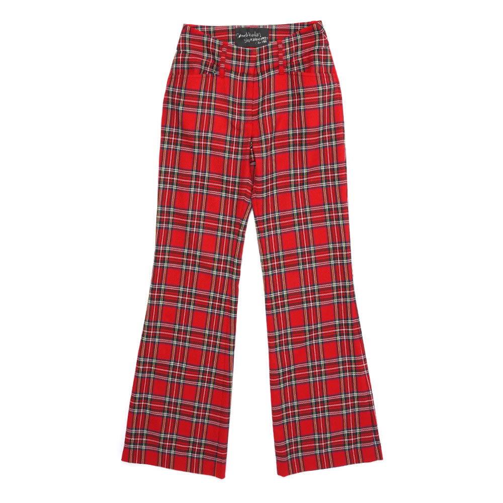 INDIE TROUSERS RED CHECK