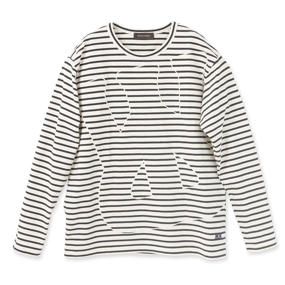 CROWN LONG SLEEVE IVORY/NAVY