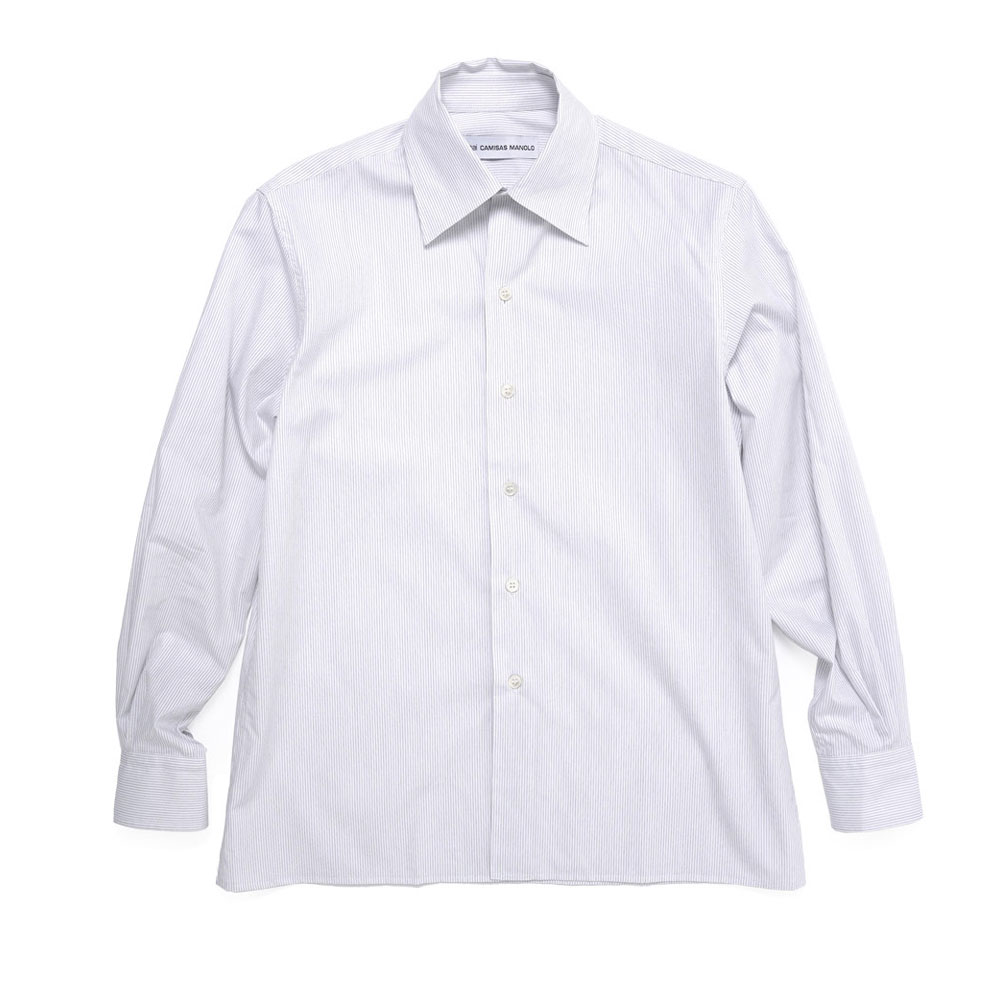 hai CAMISAS MANOLO WHIE/BLACK STRIPES SHIRT