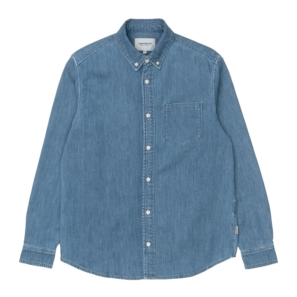 L/S CIVIL SHIRT BLUE (STONE WASHED)