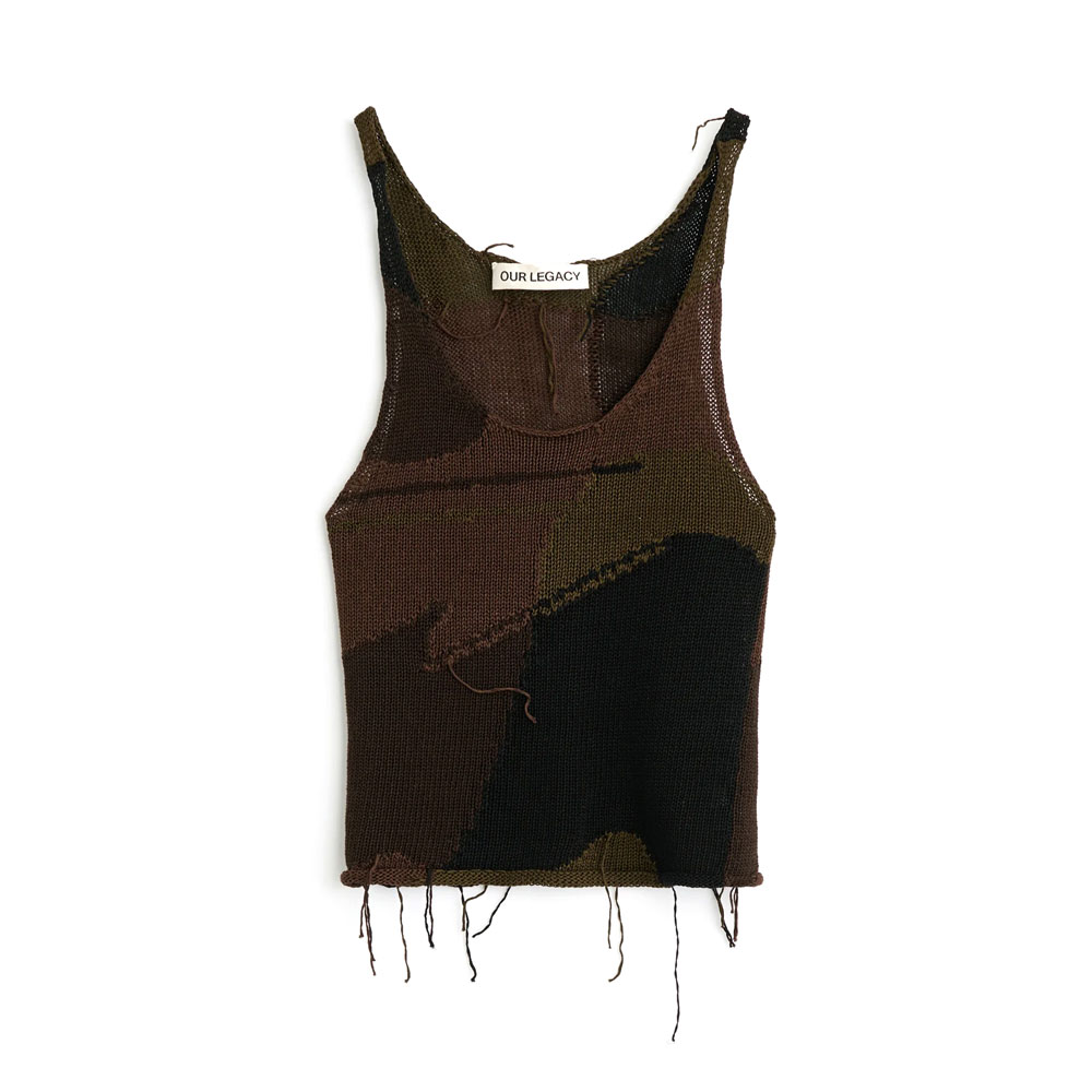 SOLO TANK CAMO COTTON RAFIA