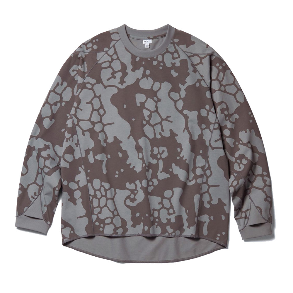 GZ45109 REACTION DIFFUSION L/S T-SHIRT ZINC GRAY