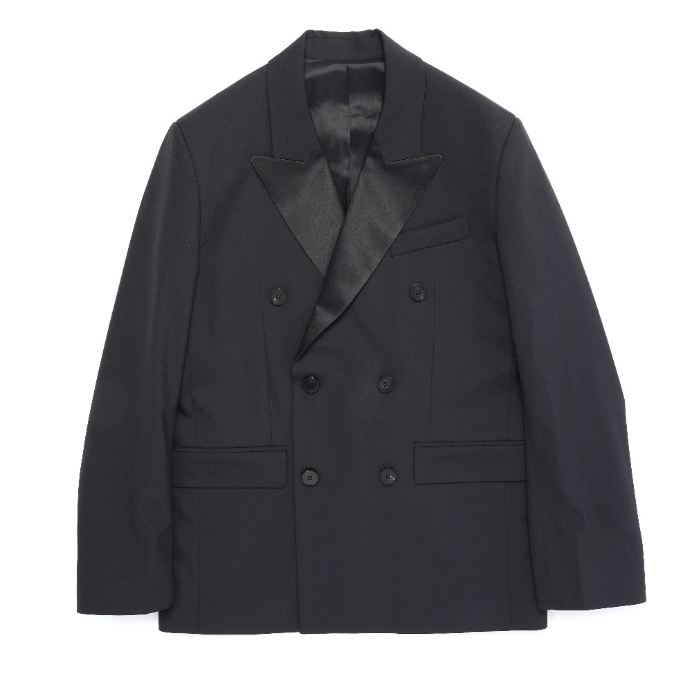SIX BUTTON DOUBLE BREASTED BLAZER BLACK