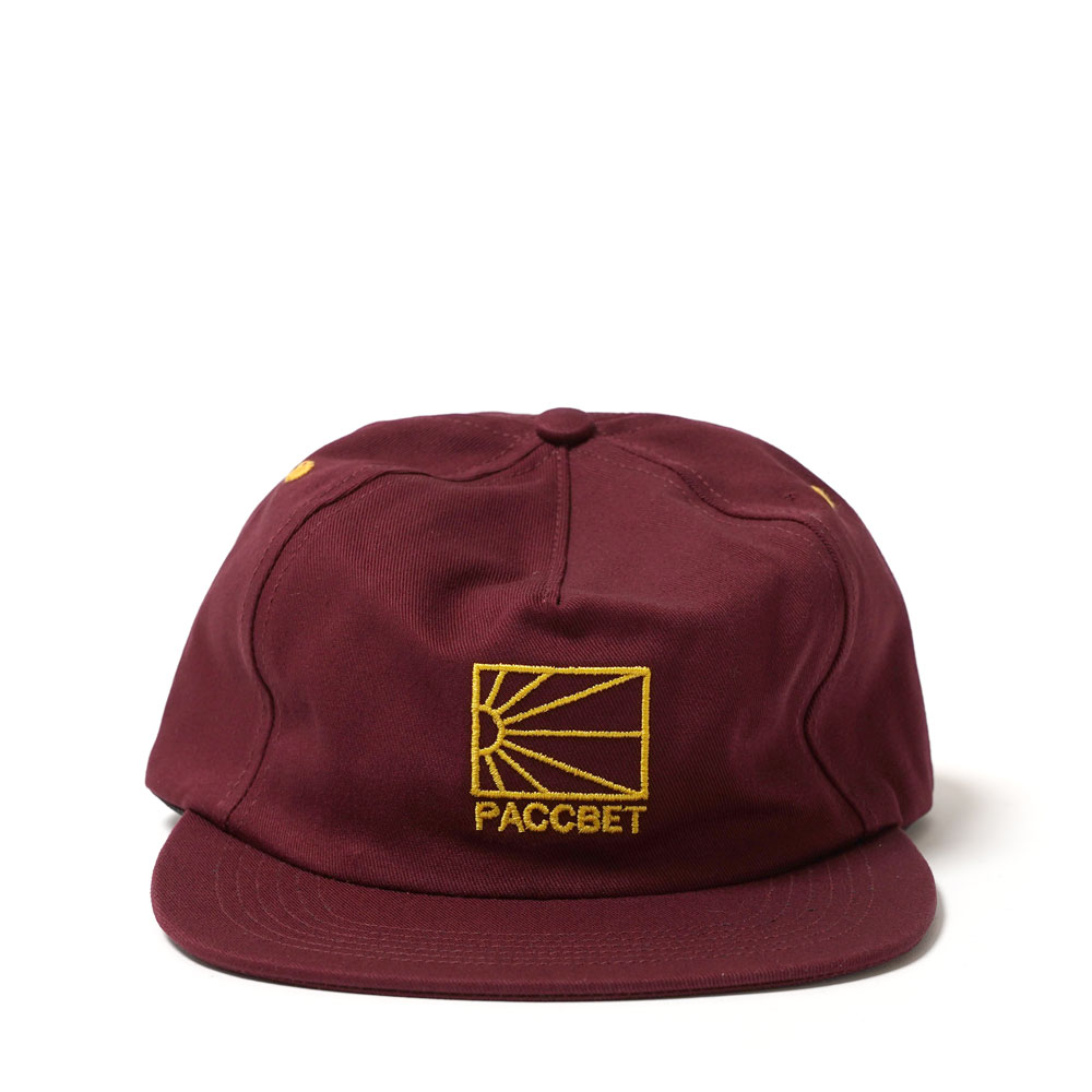 MEN 5-PANEL LOGO CAP WOVEN PACC12K006 DARK RED