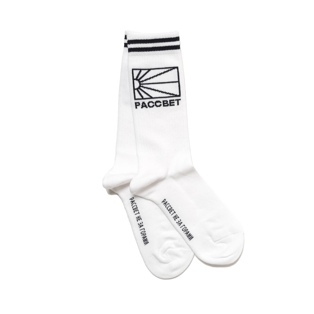 MEN LOGO SOCKS KNIT WHITE