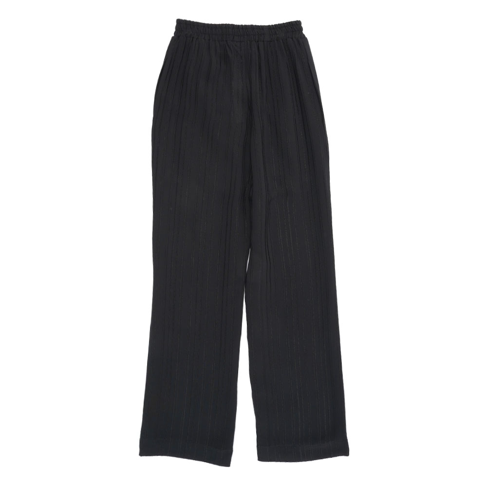 STRAIGHT FIT TRACK PANTS BLACK PIN STRIPE