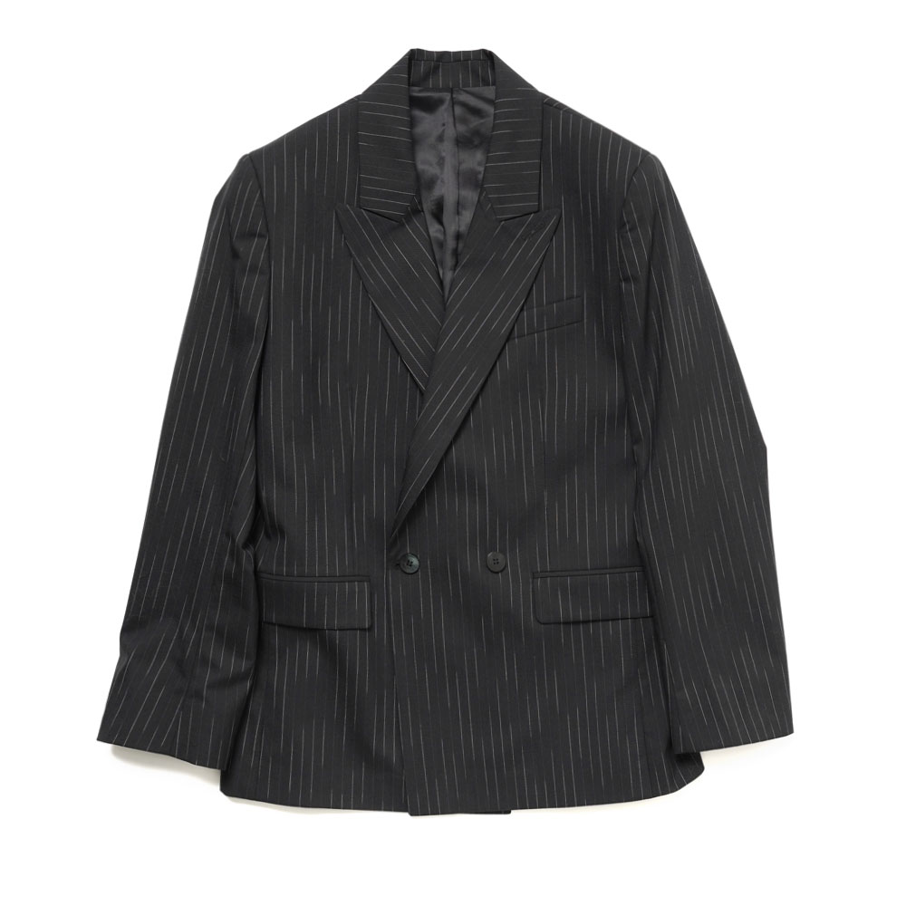 DOUBLE BREASTED BLAZER RAIN PIN STRIPE