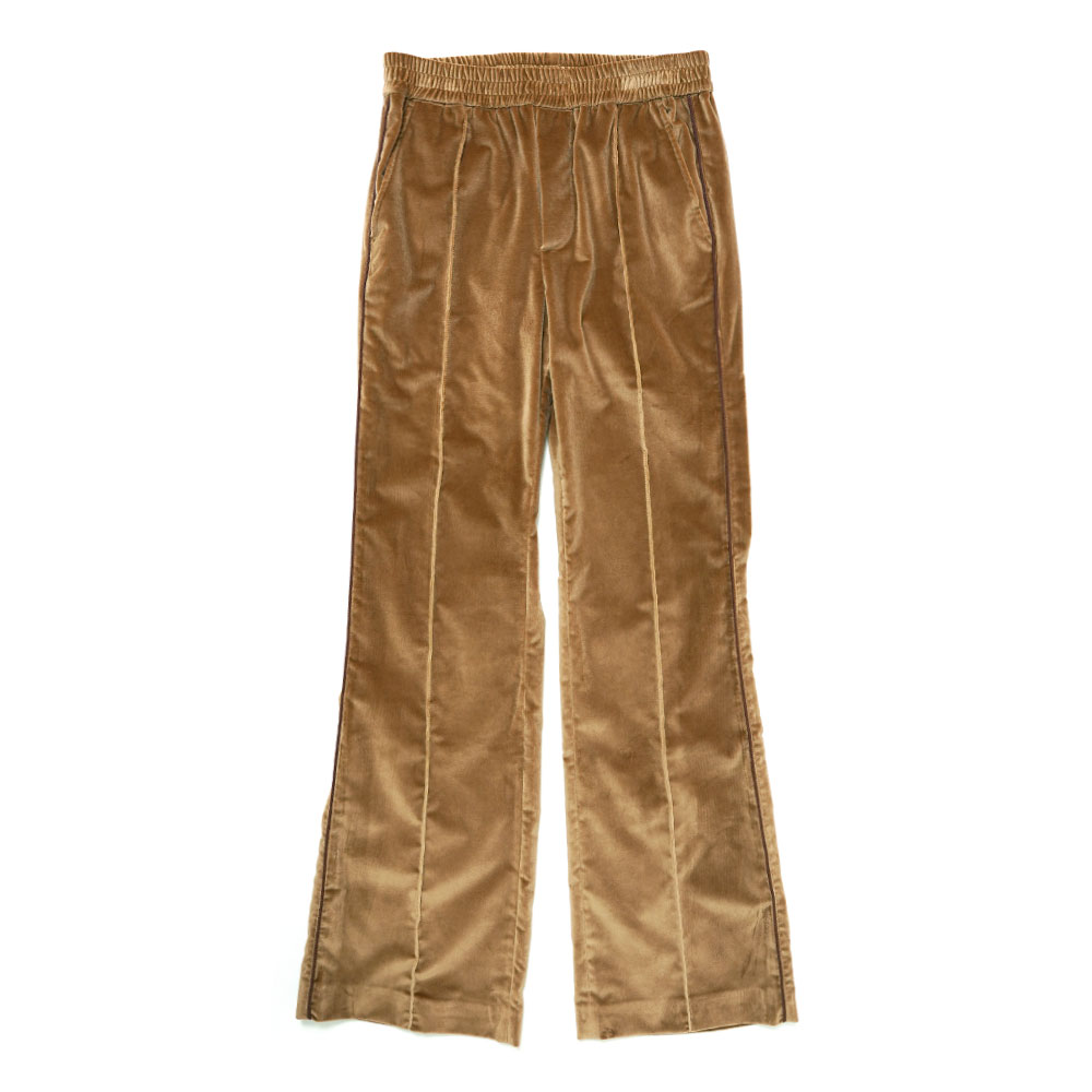 FLARE VELOUR TRACK PANTS CAMEL