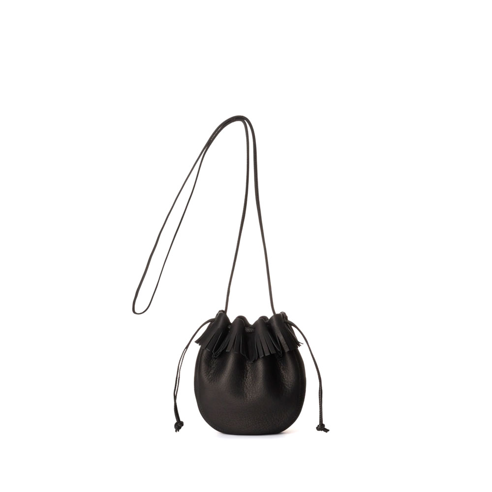 DEER FRINGE SHOULDER BLACK XS - DA66