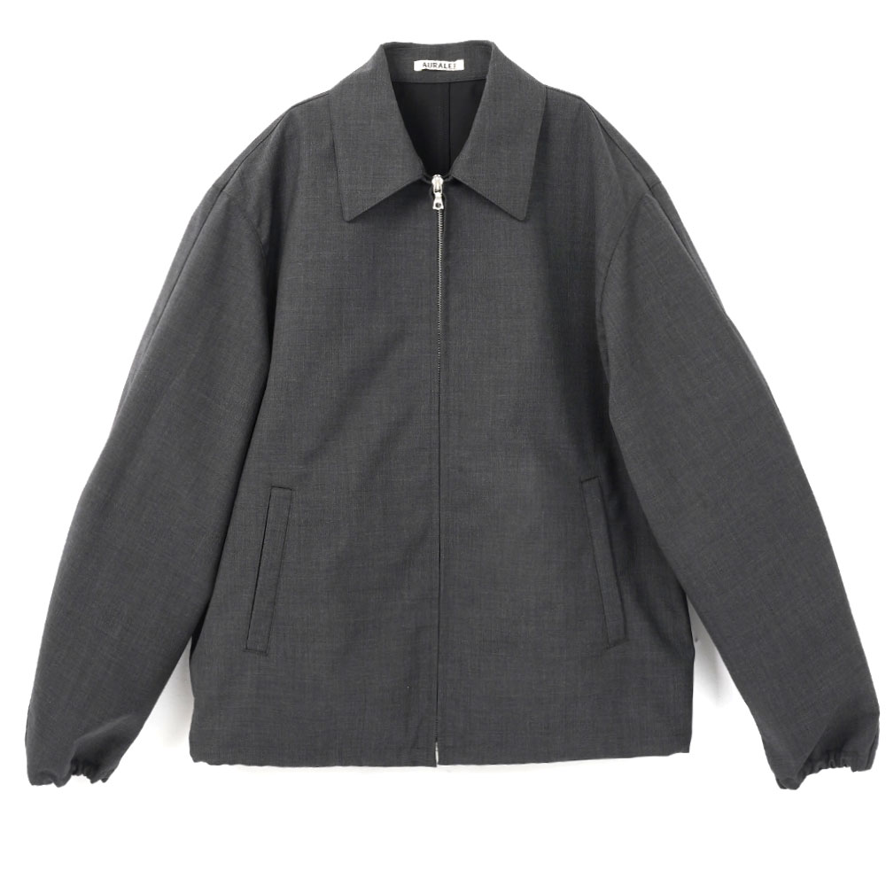 BONDED TROPICAL WOOL ZIP BLOUSON A26SB02WB TOP CHARCOAL