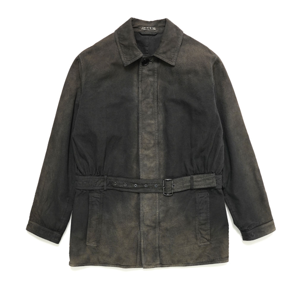FINX NATURAL GABARDINE PRODUCT DYED BLOUSON FADE INK BLACK