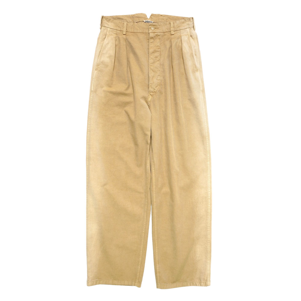 FINX NATURAL GABARDINE PRODUCT DYED PANTS FADE BEIGE