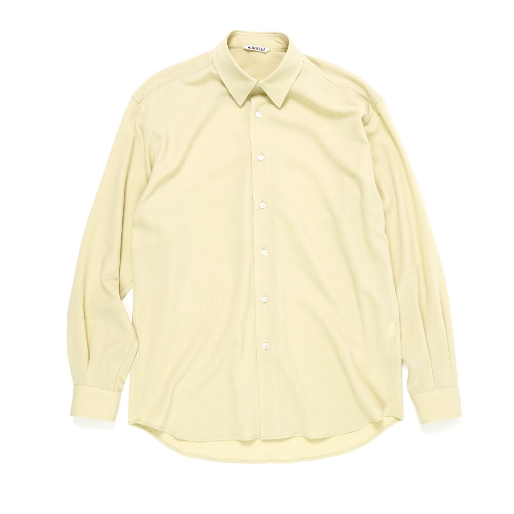 HARD TWIST WOOL VIYELLA SHIRT IVORY YELLOW