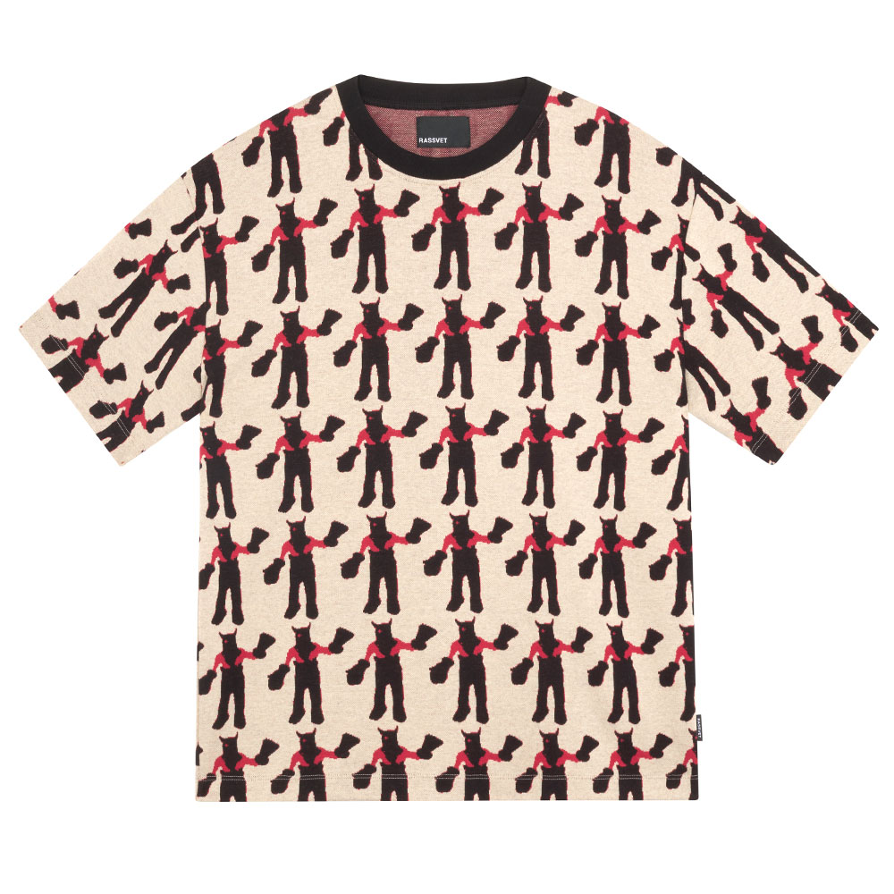 DEVIL JAQUARD T-SHIRT OFF WHITE