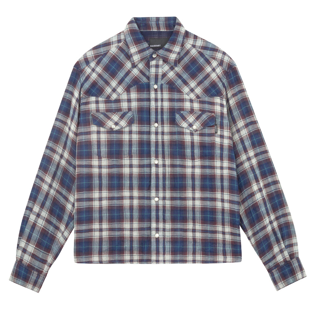 FLANNNEL LS SHIRT BLUE
