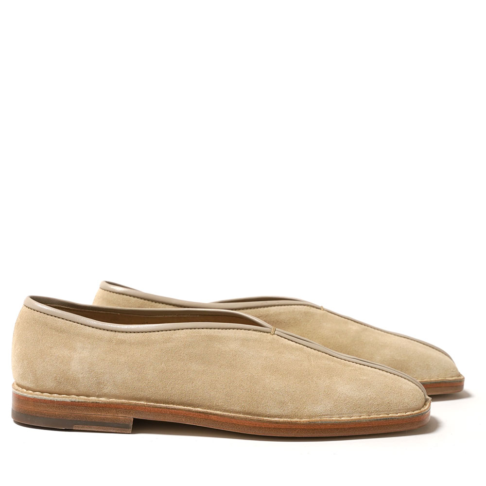FLAT PIPED SLIPPERS DUSTY MASTIC