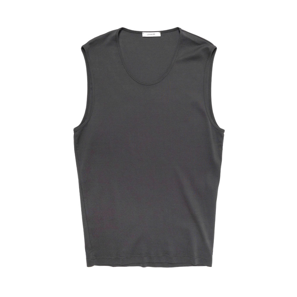 RIBBED TANK TOP SQUID INK