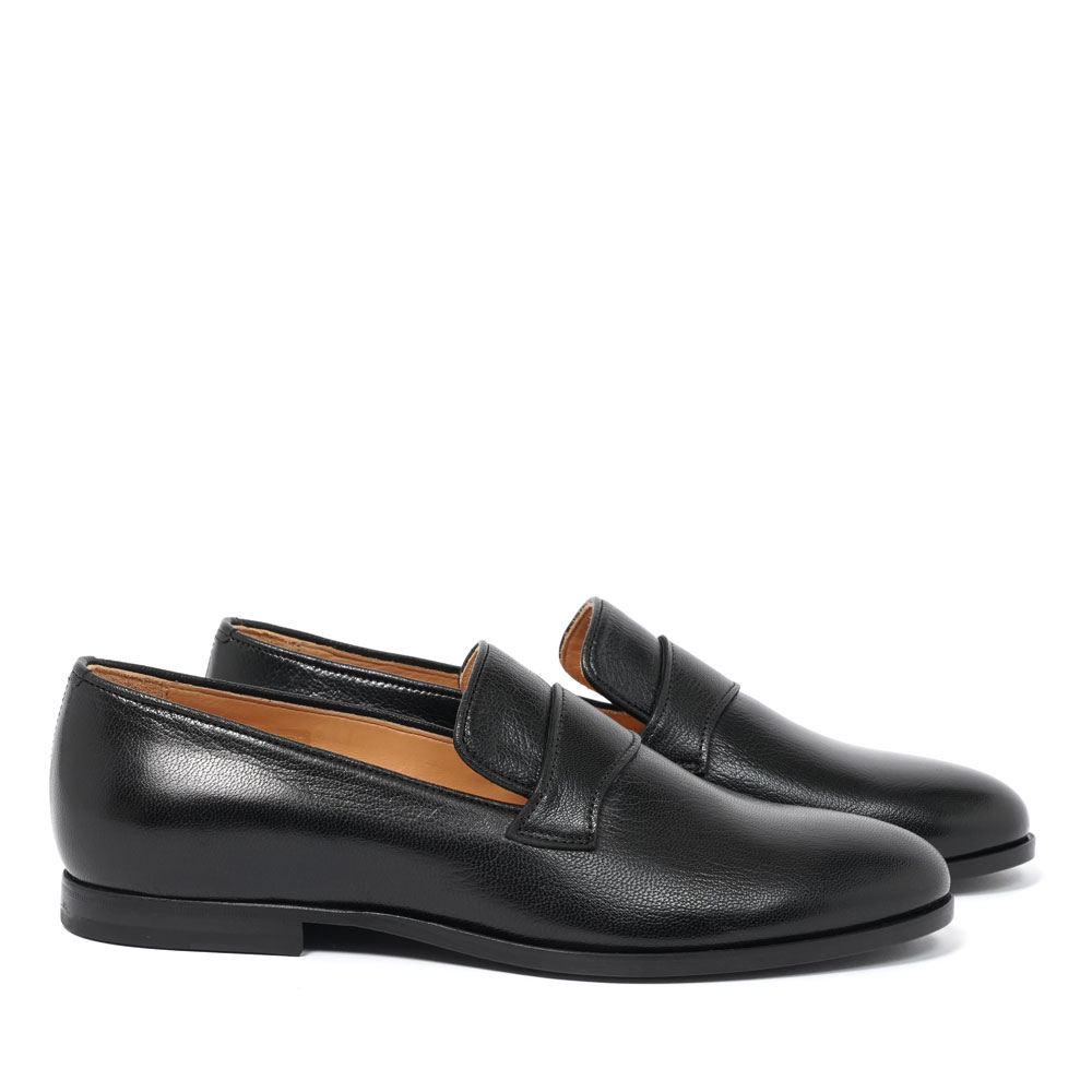 A.P.C×ANASTASIA VALESCA UGO F MOCCASINS BLACK