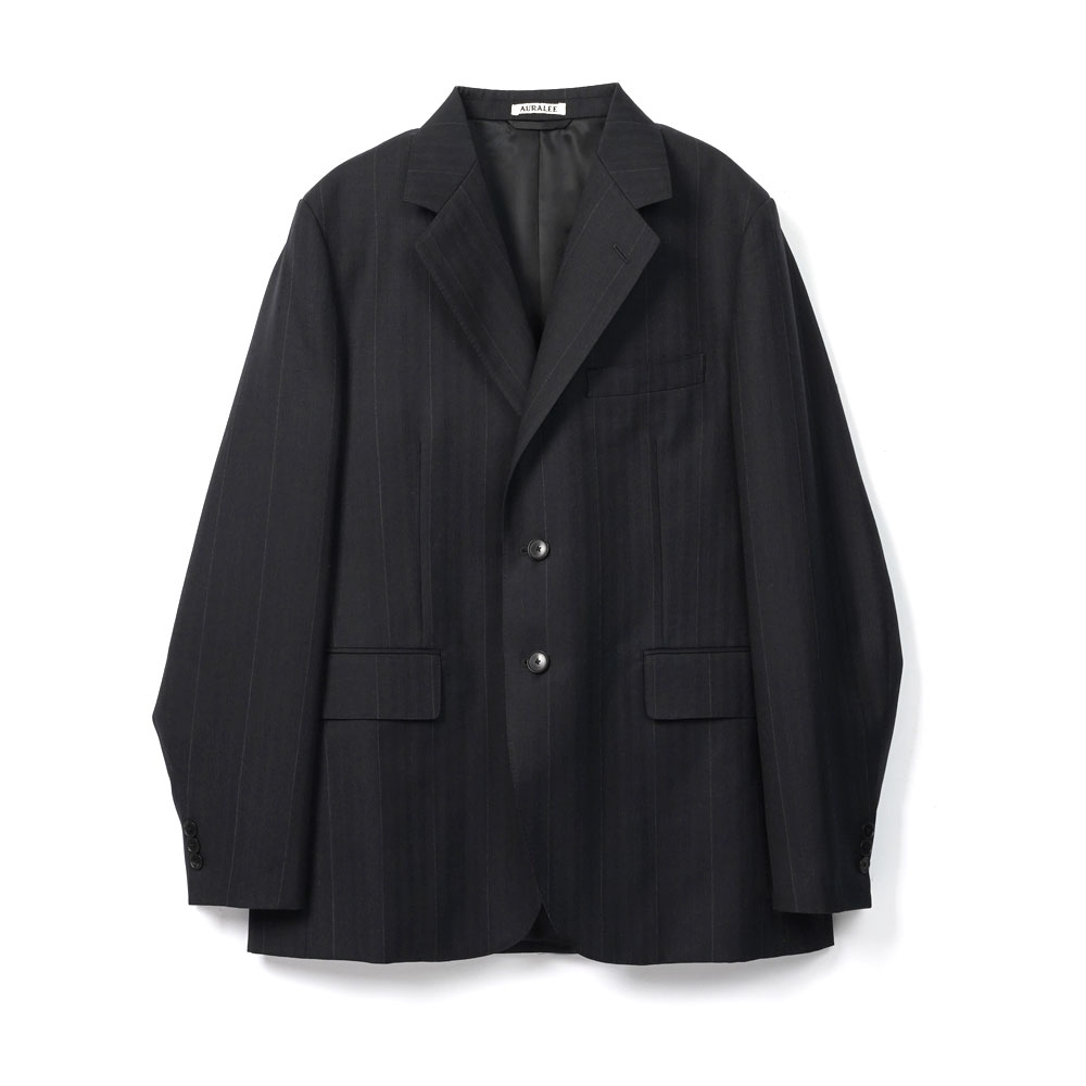 BLUEFACED WOOL JACKET A26SJ01BA CHARCOAL NAVY STRIPE