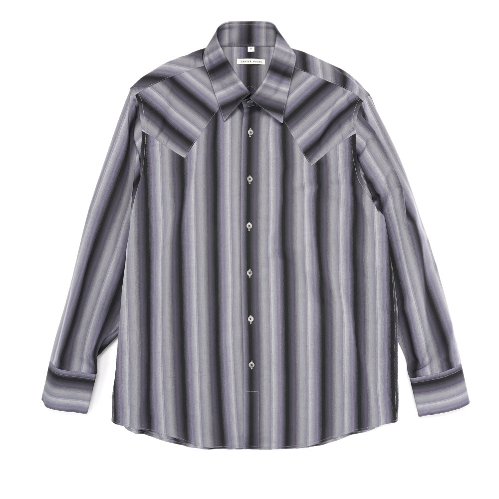 WESTERN BUSINESS SHIRT OMBRE STRIPE