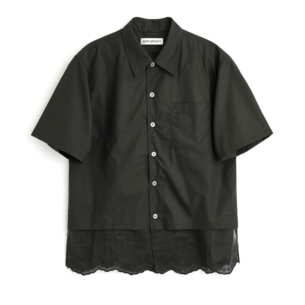 EVERY SHIRT SHORTSLEEVE VOID BLACK FINE POPLIN