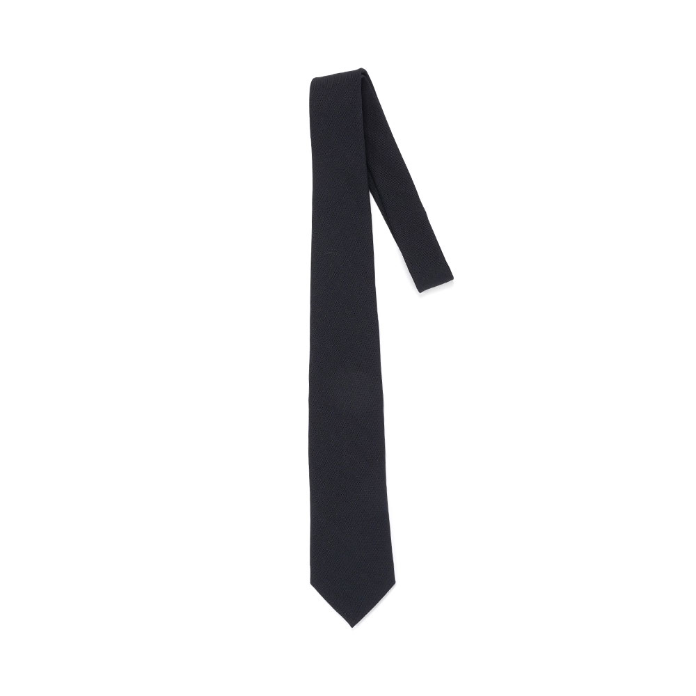 WOOL KID MOHAIR HOP SACK TIE DARK NAVY A25ST08MH
