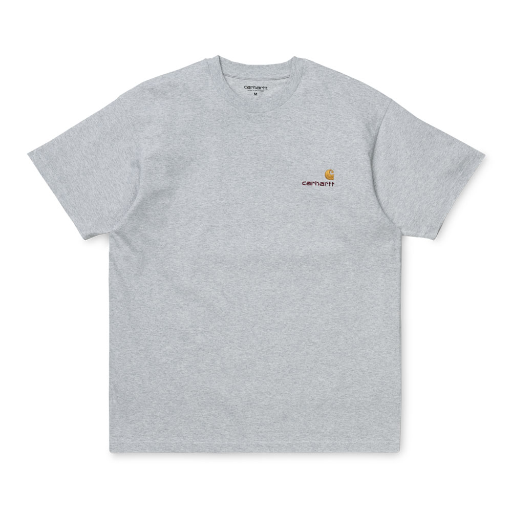 S/S AMERICAN SCRIPT T-SHIRT ASH HEATHER