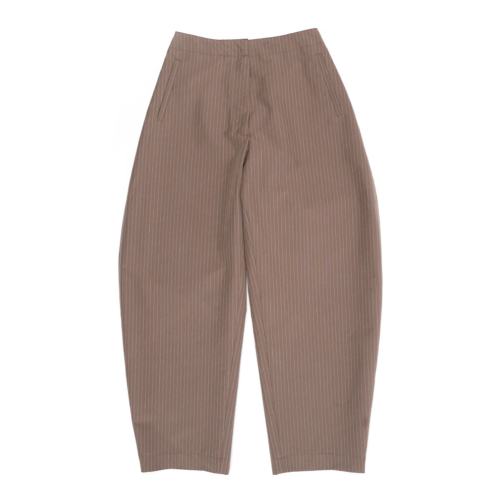 STRIPE CURVE SLACKS BROWN
